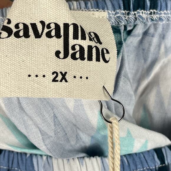 Savanna Jane Embroidered Top Womens 2X Floral Off Shoulder Colorful Boho NEW - Picture 7 of 14